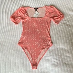 Forever 21 Ribber Floral Bodysuit